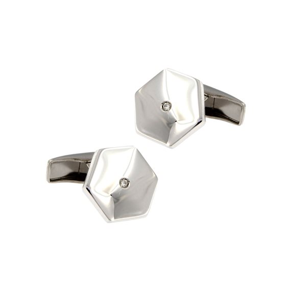 Manschettenknöpfe CikOrefice Gioielli Herr in Silber Diamante 0.02 Ct 5148 GEM - 5148 GEM